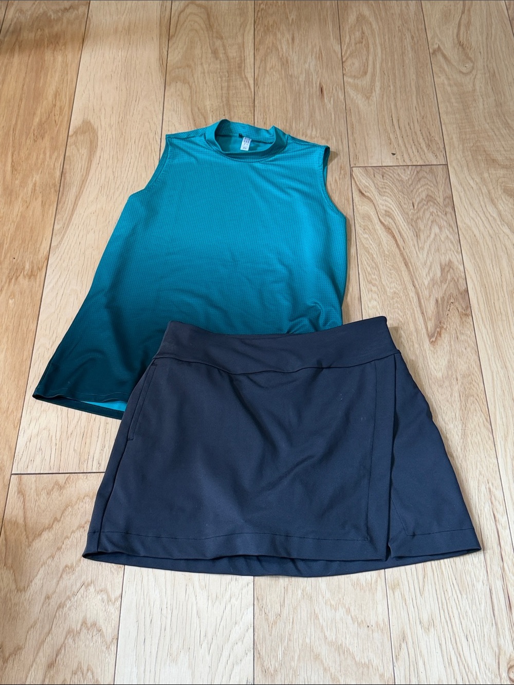 adidas Black Athletic Skort - Classic Sport Wrap + shirt